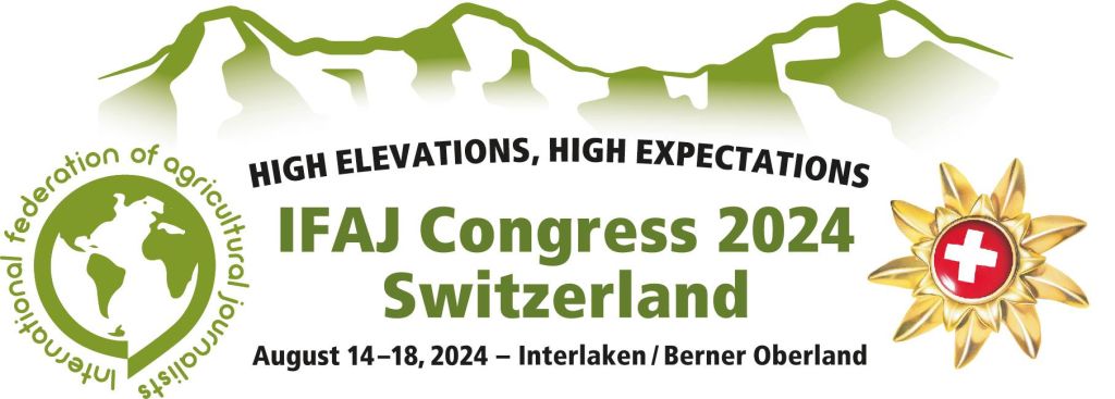 Le Congrès IFAJ 2024 se tiendra à Interlaken, au cœur des Alpes suisses, du 14 au 18 août. Nous invitons tous les journalistes agricoles à nous rejoindre pour découvrir l'agriculture suisse et les attentes de la société à l'égard des agriculteurs.